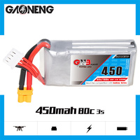 GAONENG/GNB 450mAh 3S 11.1V 80C suitable for FPV UAV small four-axis high rate lithium battery