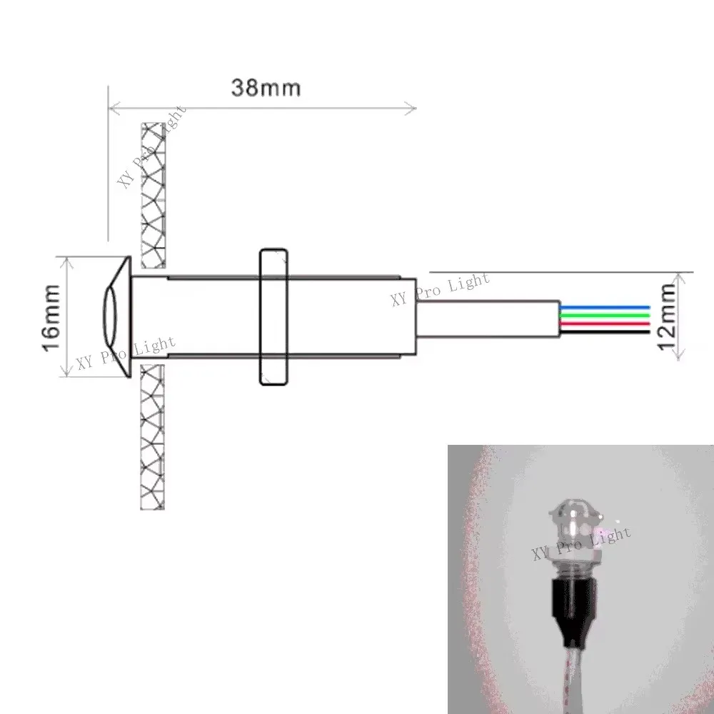 RGB Underwater Bath Light 38MM 12V 100mA Starry Sky Bath Bucket Colorful Submersible LED Pool Light Shower Room LED Bathtub Lamp