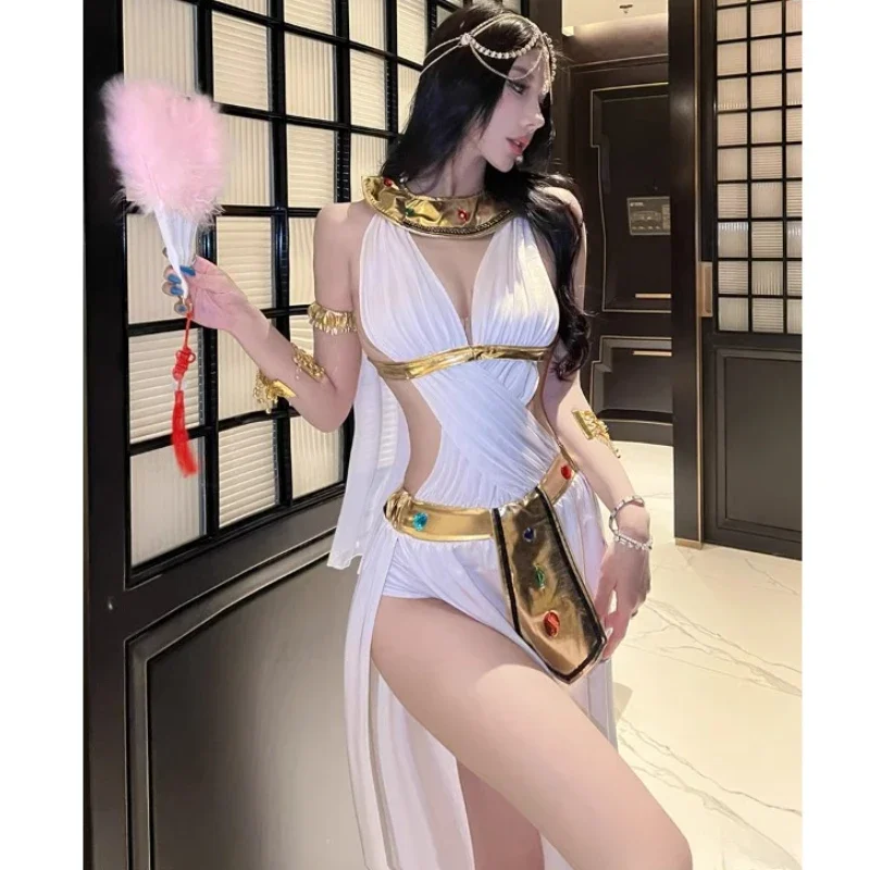 زي الرقص الشرقي المرأة مثير الأميرة العربية زي يتوهم الرقص الهندي التطريز بوليوود الياسمين فستان الملكة المصرية #5