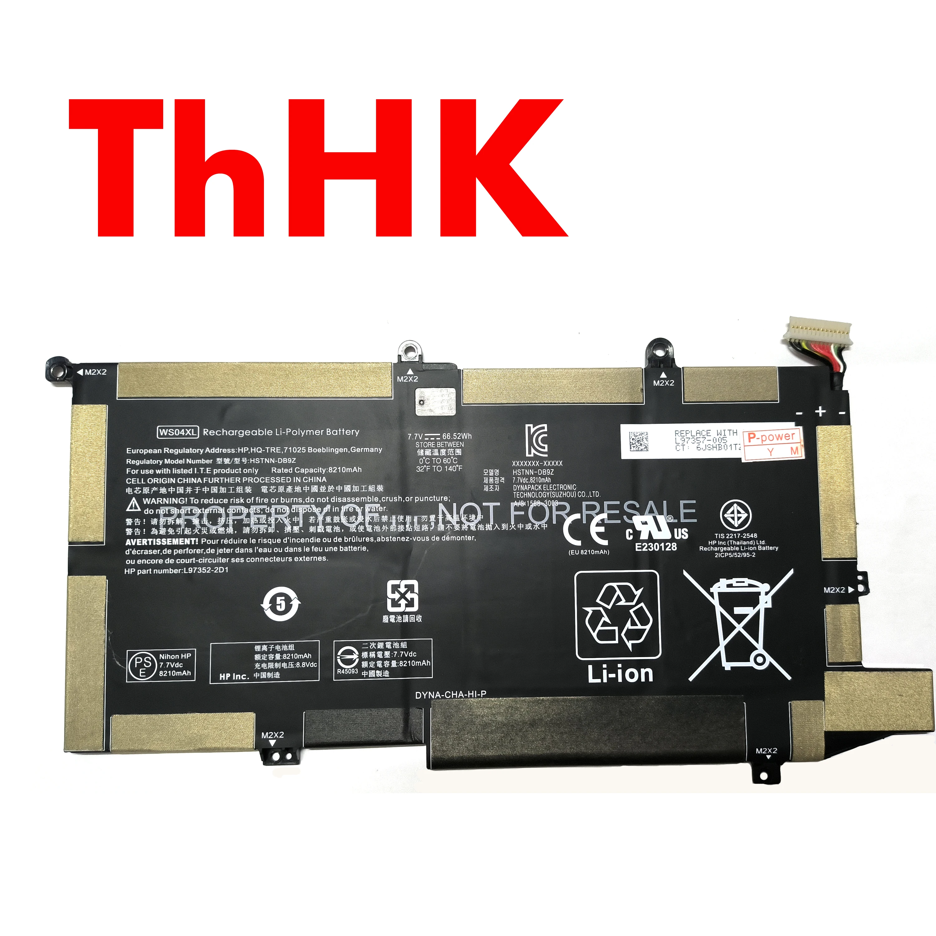 Genuine Original 66.52Wh WS04XL HSTNN-DB9Z L97352-2D1 L97357-005 Battery For HP Spectre x360 14t-ea 14t-ea000