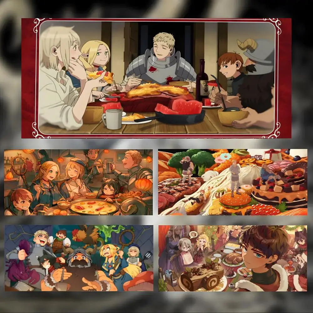 

Fun Fantasy Anime D-Delicious in Dungeon Mouse Pad Large Thick Desk Pad Stitched Edges Gaming Mouse Mat for PC