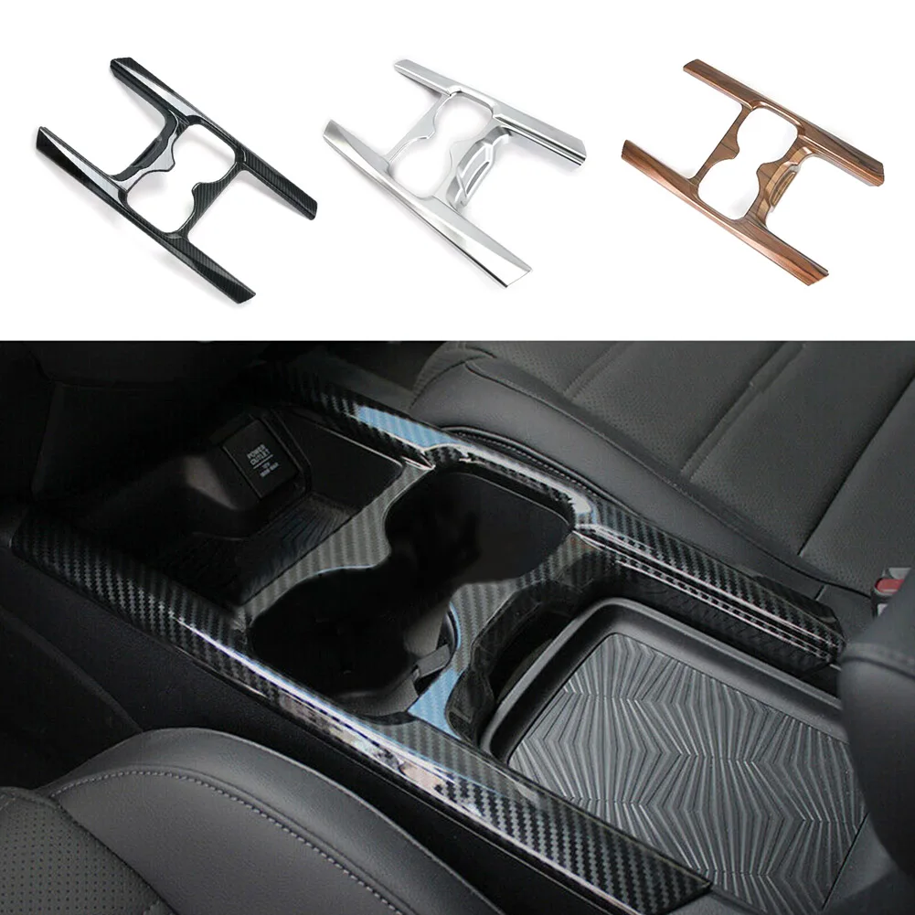 Carbon Fiber Style Car Water Cup Holder Cover Trim Frame ABS For Honda CR-V 5th 2017 2018 2019 CRV  17 18 19