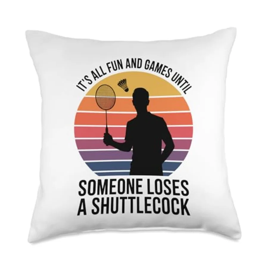 

Все весело и игриво, пока кто-нибудь не проиграет воланчик, мужская декоративная подушка.