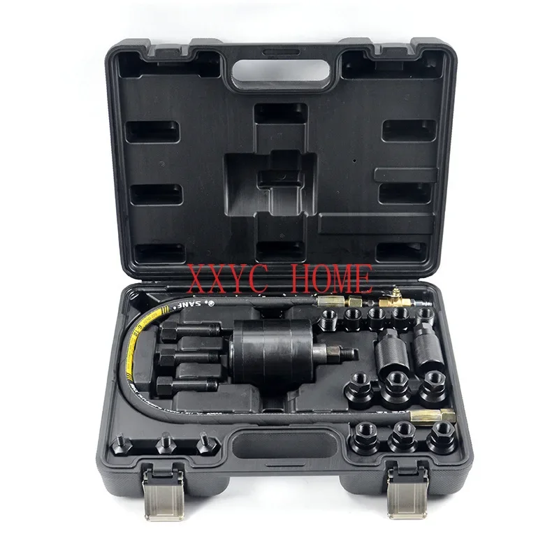 

21PCS Removal Tool Sets Diesel Fuel Pneumatic Puller Set for Injectors Air Source 0.5-0.8bars Injector Removal Nozzle Service