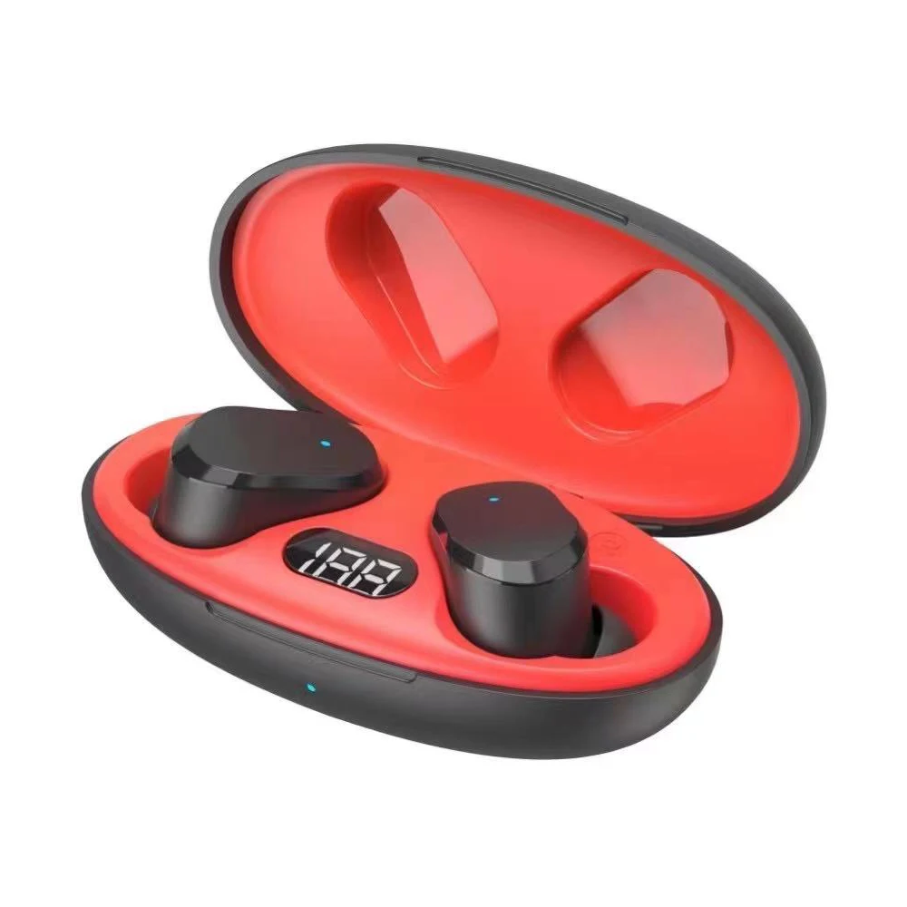 Tiny Wireless Headphone, Small Earbuds for Sleep Office Workout, Cellphone Bluetooth Earphones with Mic Charging Case Waterproof