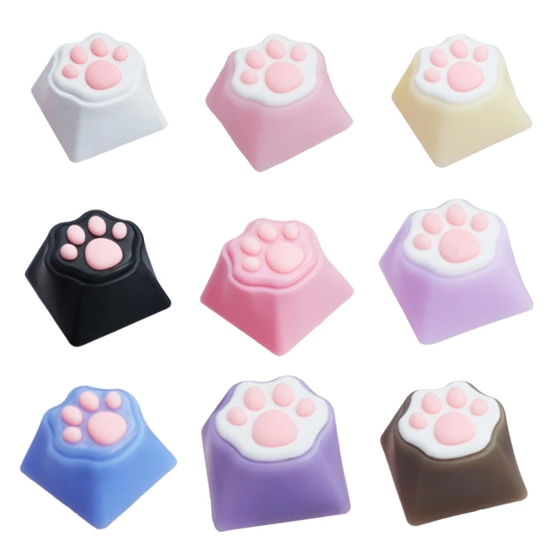 Personality Customizeds ABS Silikon CatPaw Pad Tastaturen Tastenkappe für Schalter 55KC – Detail 1