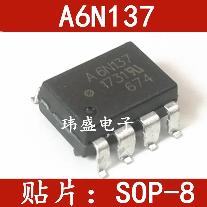 

10 pieces A6N137 6N137 SOP-8 HCPL-6N137