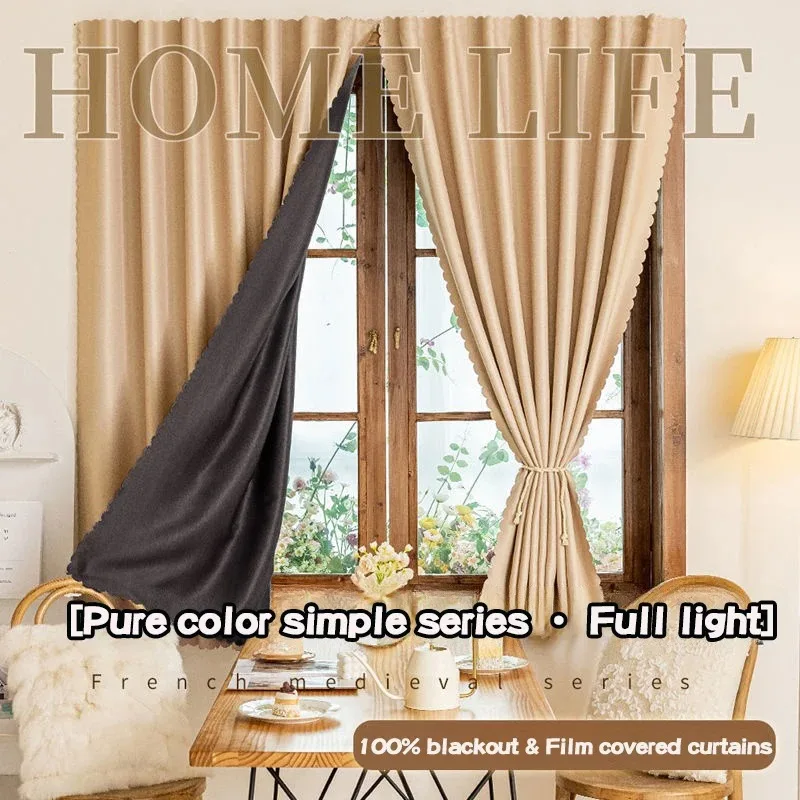 1pc Self-Adhesive Portable 100% Blackout Curtain, No Drilling Needed Sunshade Cloth Suitable For Windows, Doors, Bedrooms, Base