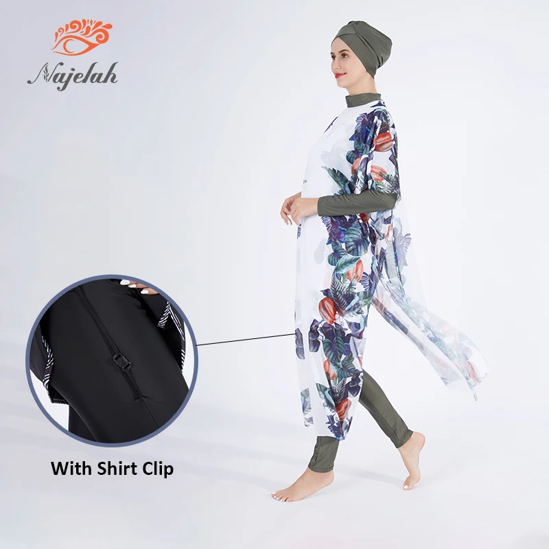 Muslim Modest Burkini Swimwear Abaya Cover Ups Swimsuit For Women Abayas Hijab Islamic Designer Long Sleeve Swimming Suit Swim