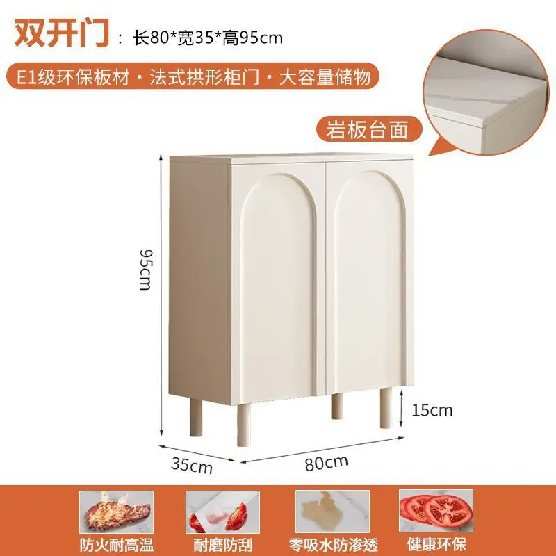 French retro home multi-function cabinet ins cream wind storage sideboard