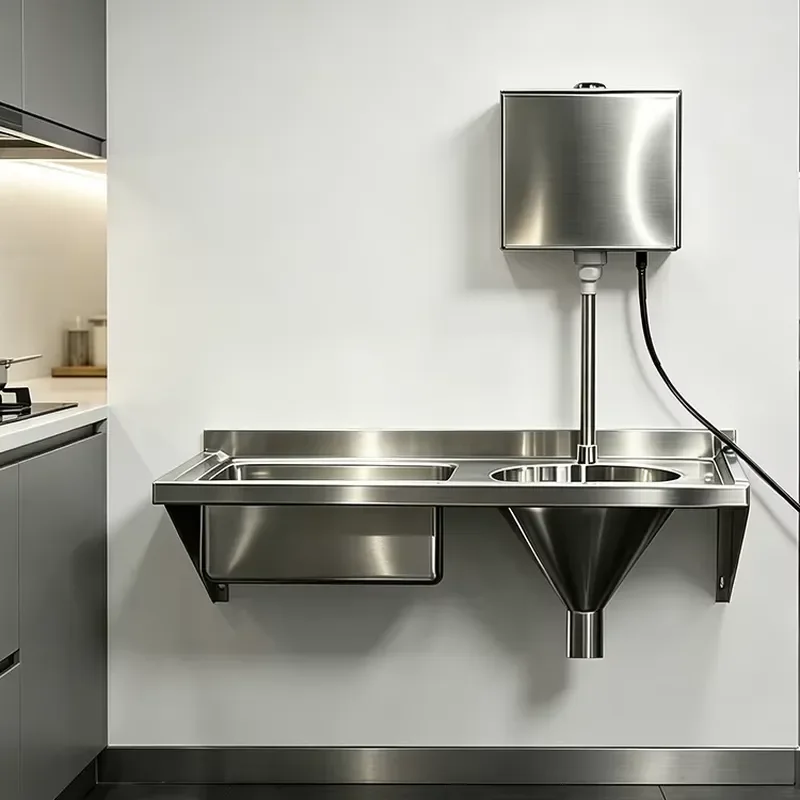 Medical Grade 304 Stainless Steel Seamless Welding Combined Washbasin and Drain Sink for Hospital Use Durable Sanitary