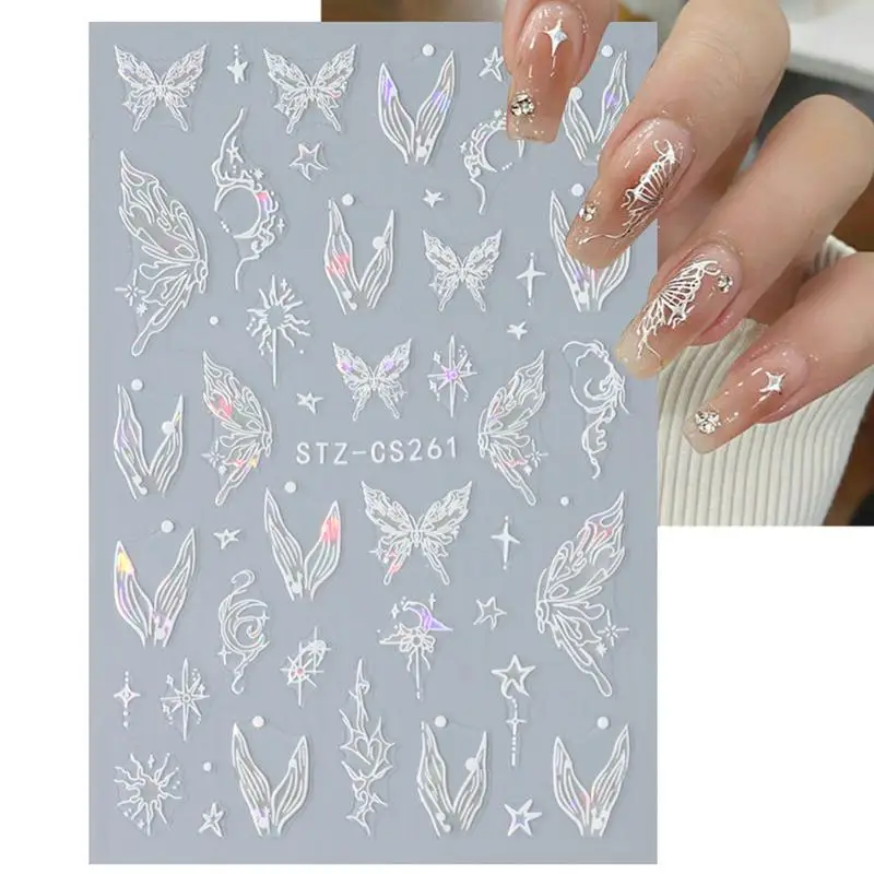 Butterfly Nail Artistic Stickers High-end Nail Stickers DIY Manicure Nail Decoration Celebrity Mermaid Adhesive Decals