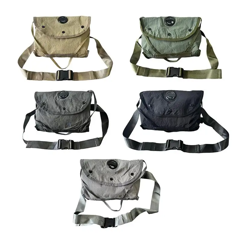 New Retro Men's Shoulder Bag, Black Nylon Fashion Crossbody Bag, Casual Outdoor Women's Messenger Bag