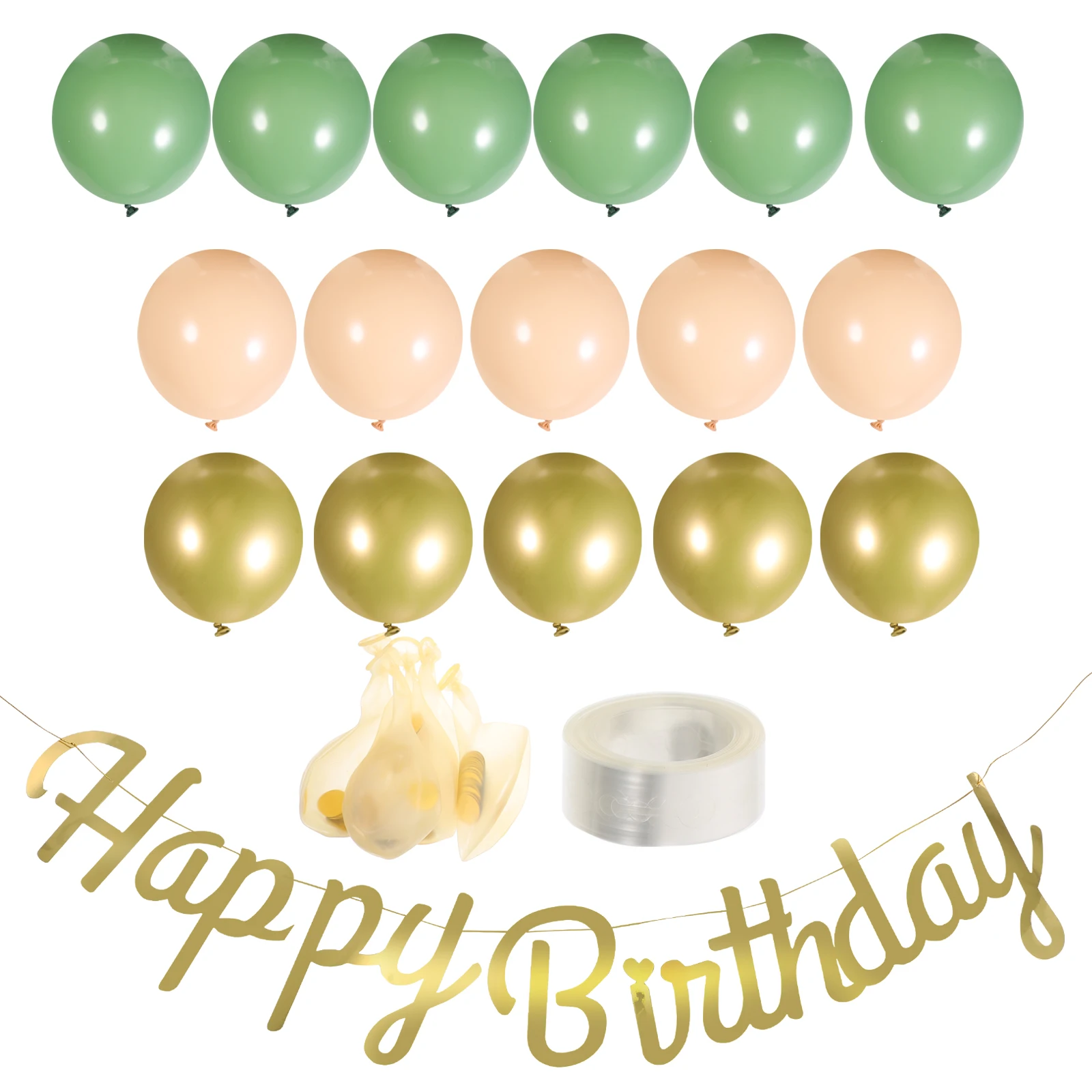 

Green Gold Balloon Package Birthday Supplies Sage Olive Confetti Latex Balloons Material Perfect Atmosphere