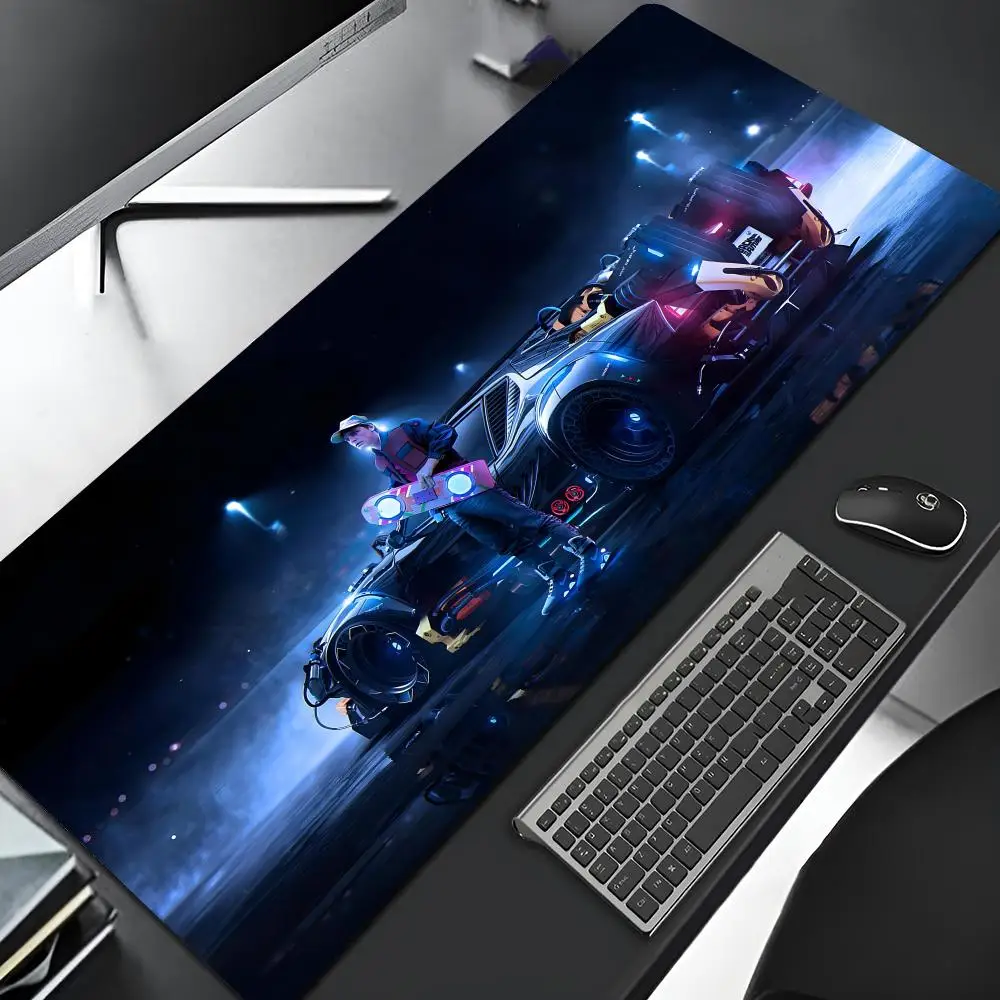 Back To The Future 3 Tv Mouse Pad Edge Big Gaming Locking Computer Gamer Cool Large Rubber Art Mousepad Laptop Desk Mat