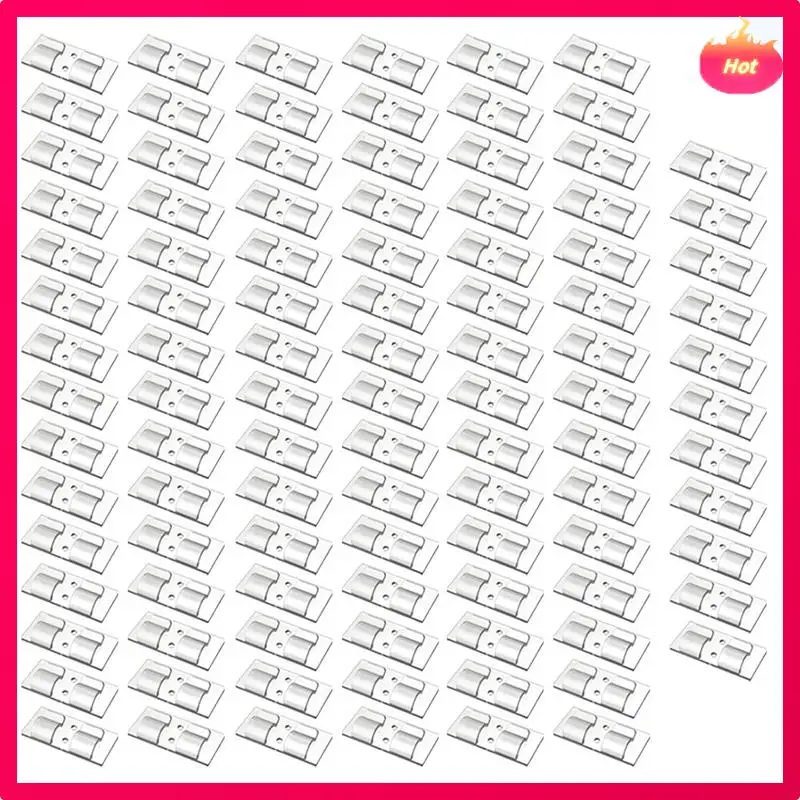 

ABKG 100Pcs Hooks For Outdoor String Lights Clips Heavy-Duty Cable Clips For Hanging Christmas Light
