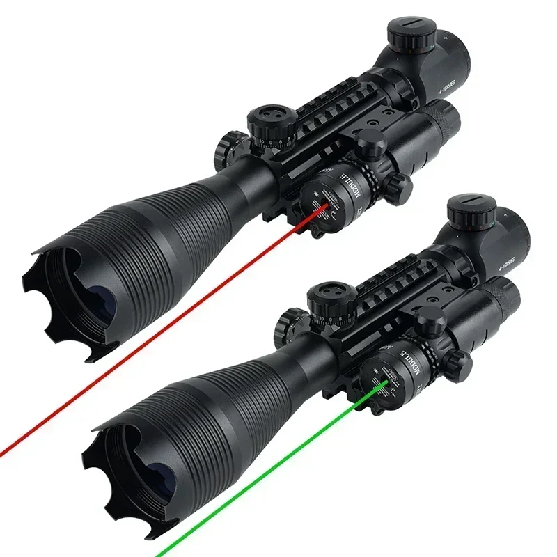 DulRifle-Lunette de visée longue portée pour la chasse, 4-16X50EG, visée optique de tir, rouge, vert, lampe de poche laser, point rouge, ChlorRifle