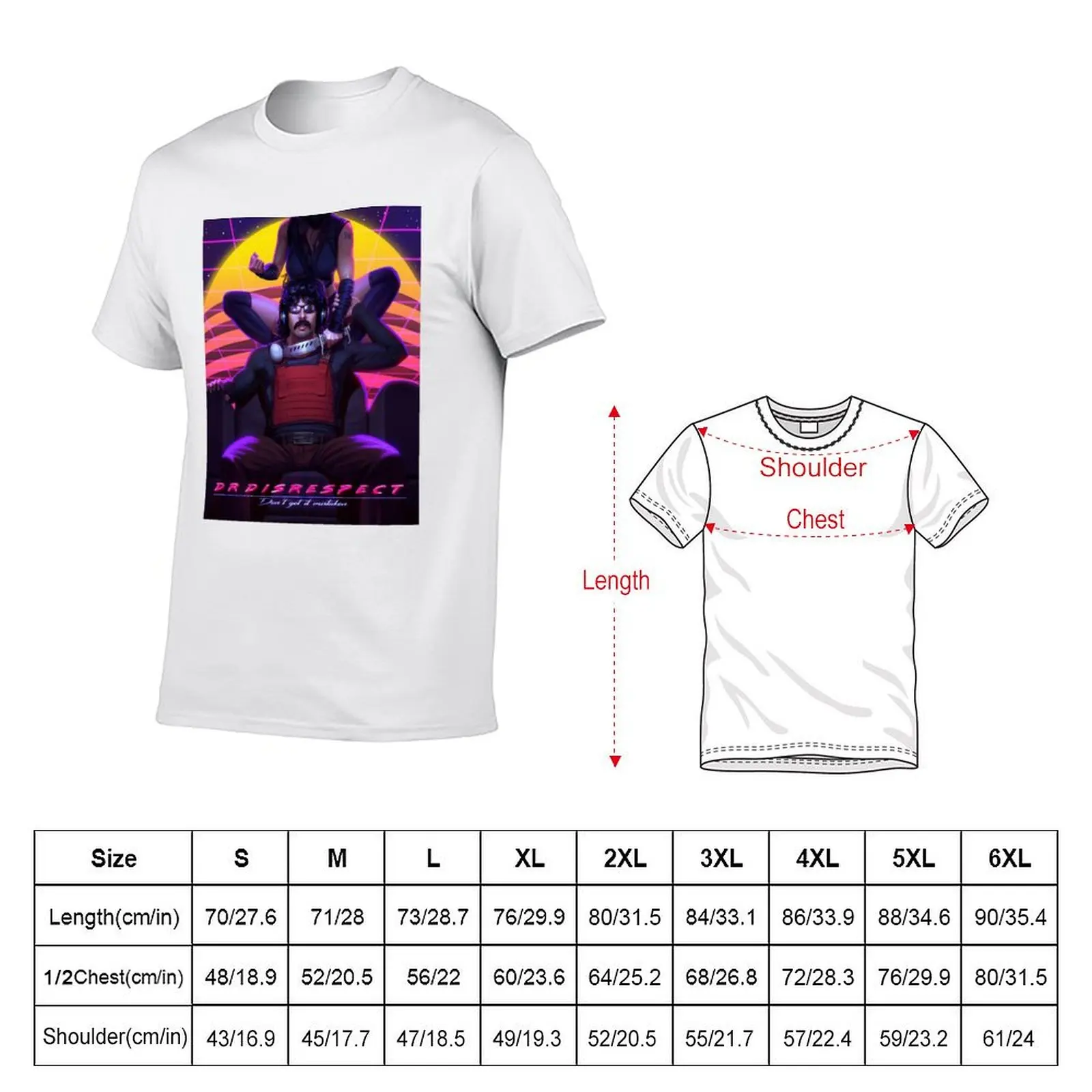 dr disrespect T-shirt anime clothes quick drying oversized men clothings