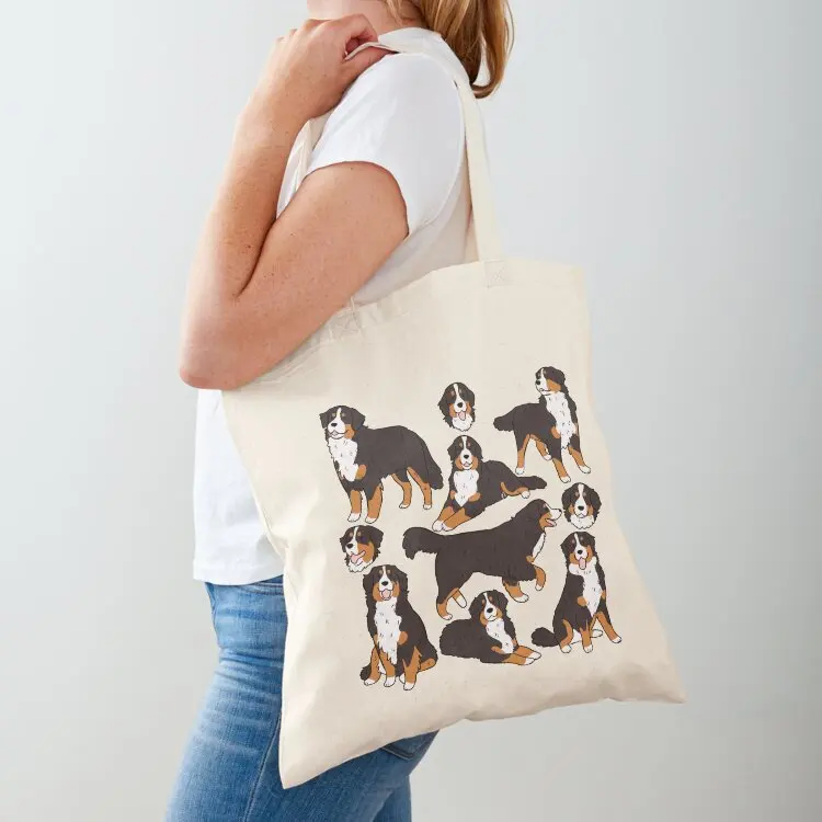 

Bernese Mountain Dog cute illustration pattern Tote Bag hand bag Portable shopping bag tote shopping logo