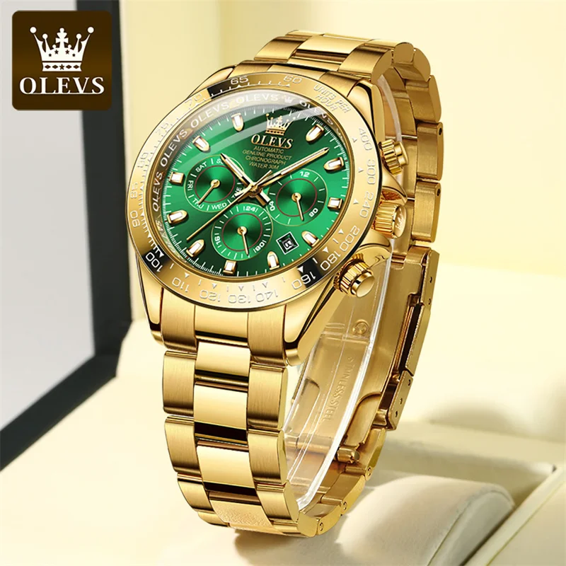 OLEVS Multifunction Men Watches Luxury Famous Top Brand Waterproof Luminous Automatic Mechanical Men\'s Dress Watch Reloj Hombre