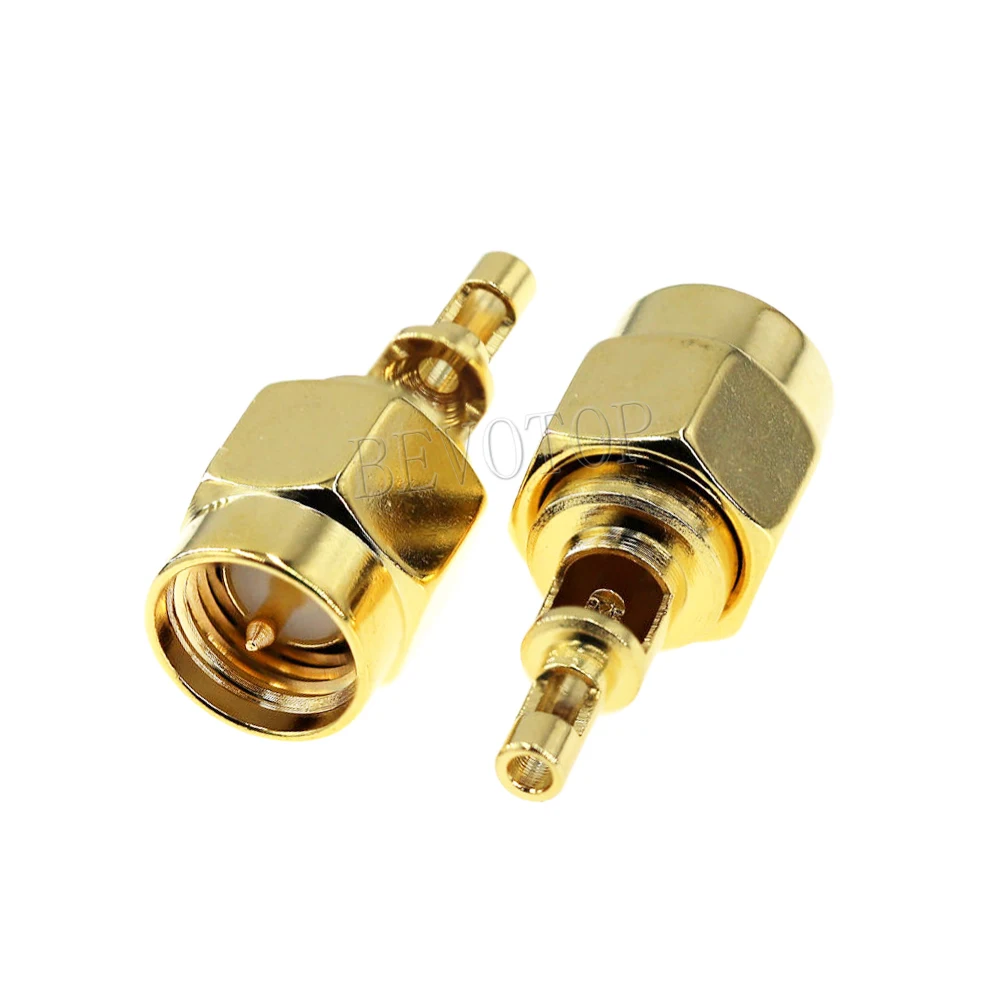 10 Stks/partij Rechte Sma Mannelijke Of RP-SMA Soldeer Rf Connector Verguld 50 Ohm Voor Rf0.81/Rf1.13 Kabel