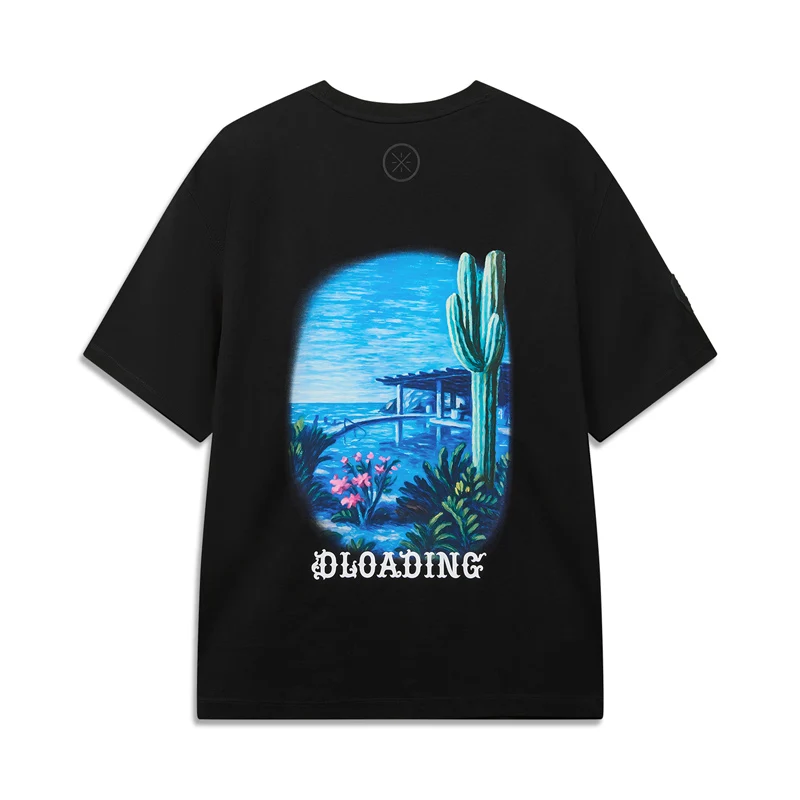 Li-Ning Men's Wade T-shirts LN COOL Sun Protection  Soft Loose Fit 51%Cotton 35%Polyester 14%Viscose LiNing Leisure Tees AHSW129