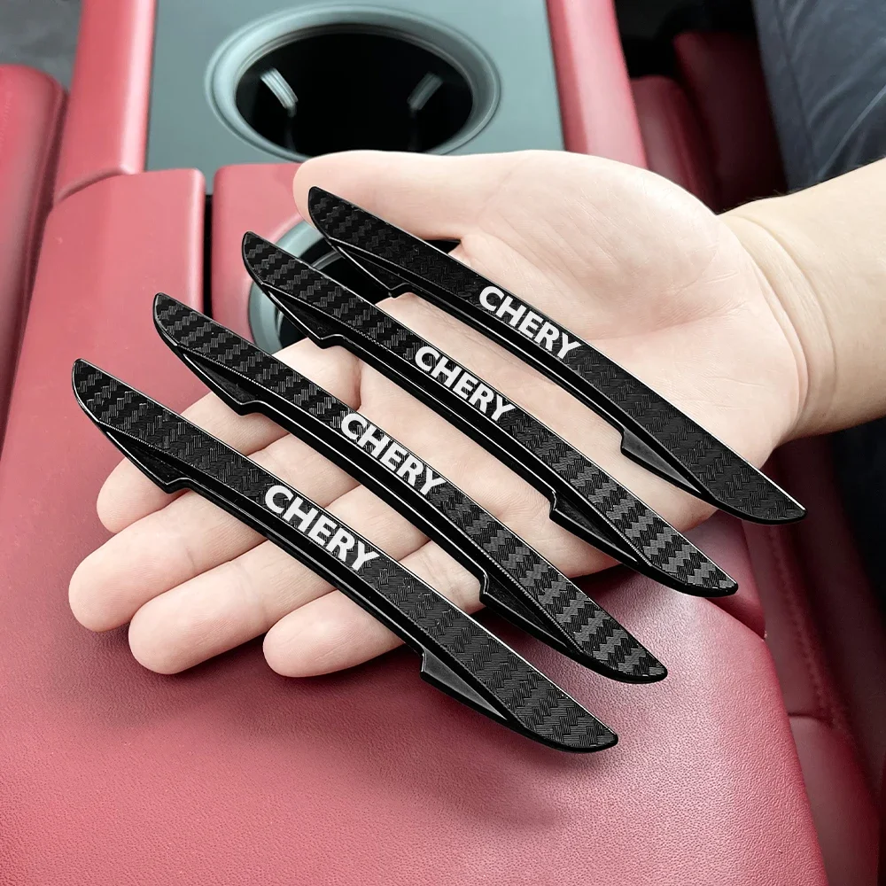 Carbon‑Look Door‑Edge Anti‑Scratch Decal Compatible With Chery Omoda C5 Jaecoo J7 J8 Tiggo7 Pro Styling Supplies