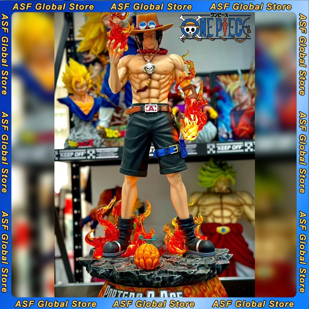 

73cm ONE PIECE Flame Portgas D Ace Fire Fist Anime Can Glow Extremely Large Peripheral Action Figure Desktop Decoration Gift Toy