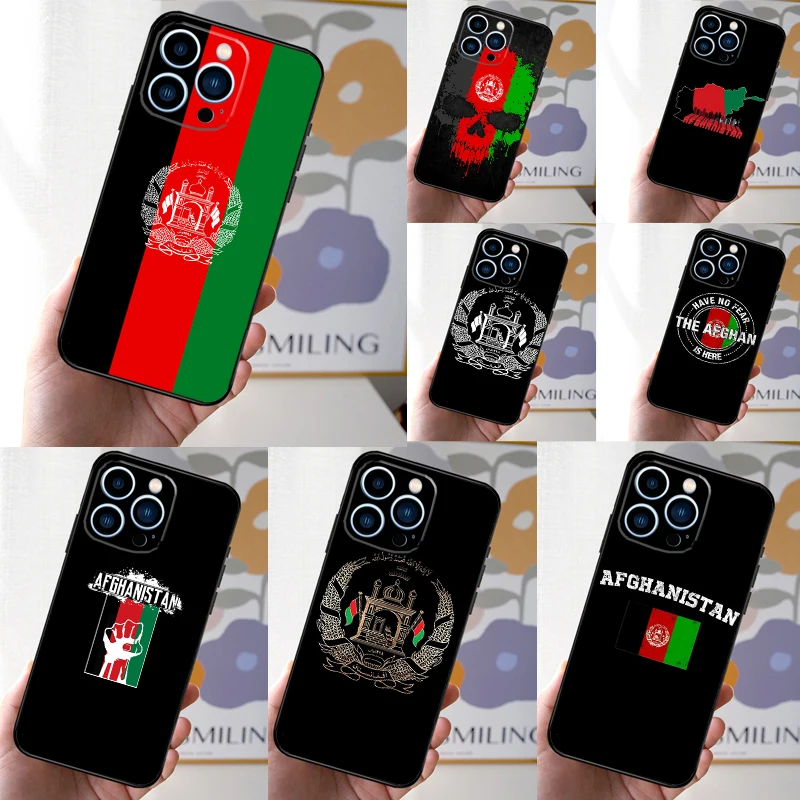 Afghan Afghanistan Flag Banner Case For iPhone 16 15 14 13 12 11 Pro Max Mini XS X XR 7 8 14 16 15 Plus Back Cover Shell