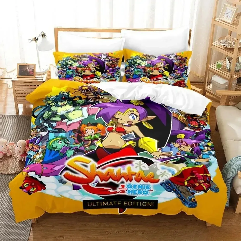 New Shantae Half-Genie Hero Bedding Set Single Twin Full Queen King Size Bed Set Adult Kid Bedroom Duvetcover Sets 3D Anime Game