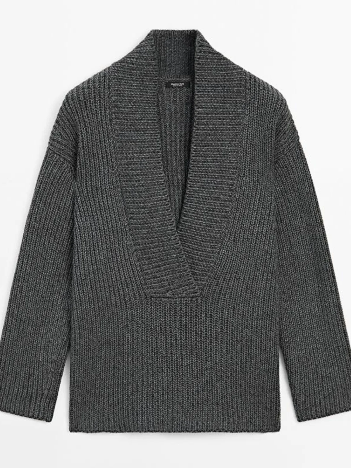 Loose Fit ey Long Sve V-Ne Knitted Sweater Casual Sle Women's Faion MD Women's Clothing Comfortable Lazy Sle