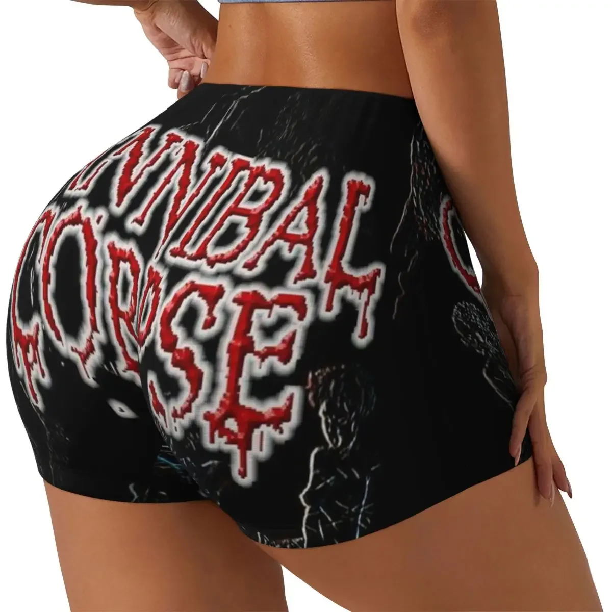 Custom Cannibal Corpse Metal Skateboard Women Gym Workout Running Shorts Athletic Volleyball Biker Yoga Shorts