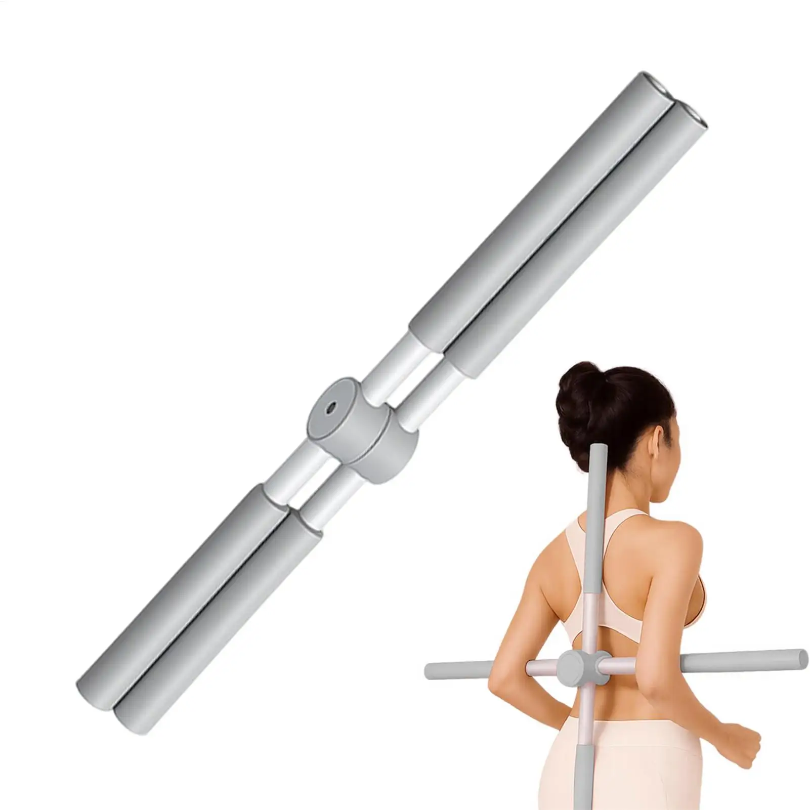 

Крестовая палочка для коррекции осанки, штанга для йоги, инструмент для растяжки, растягивающийся мобильный столб, инструмент для коррекции горба шеи, оборудование для тренировок в тренажерном зале