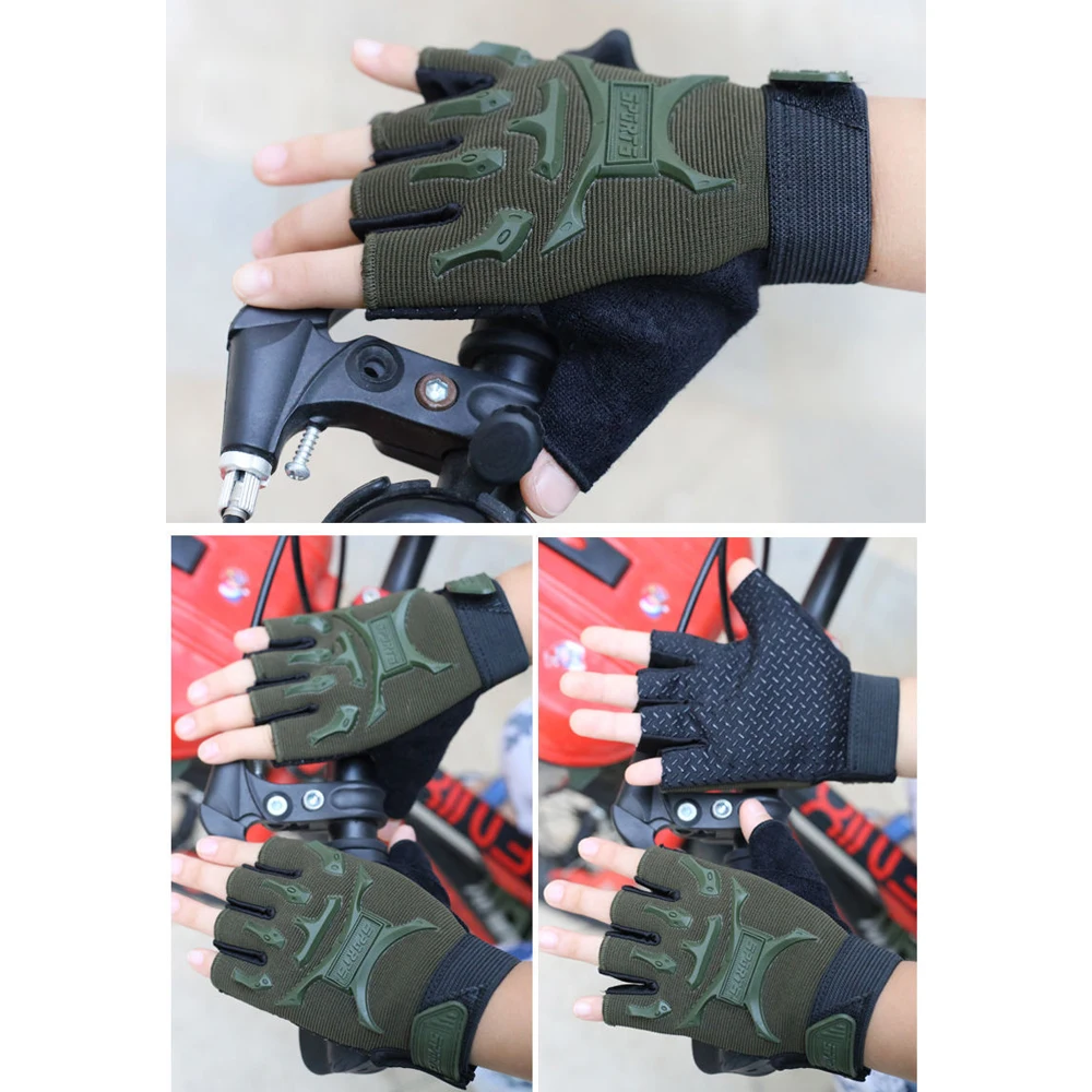 1 Paar Kinder Sport handschuhe, Halb finger handschuhe Kinder Jungen Mädchen Fahrrad handschuhe, Kinder Angel handschuhe zum Radfahren Angeln Outdoor-Sportarten – Detail 14