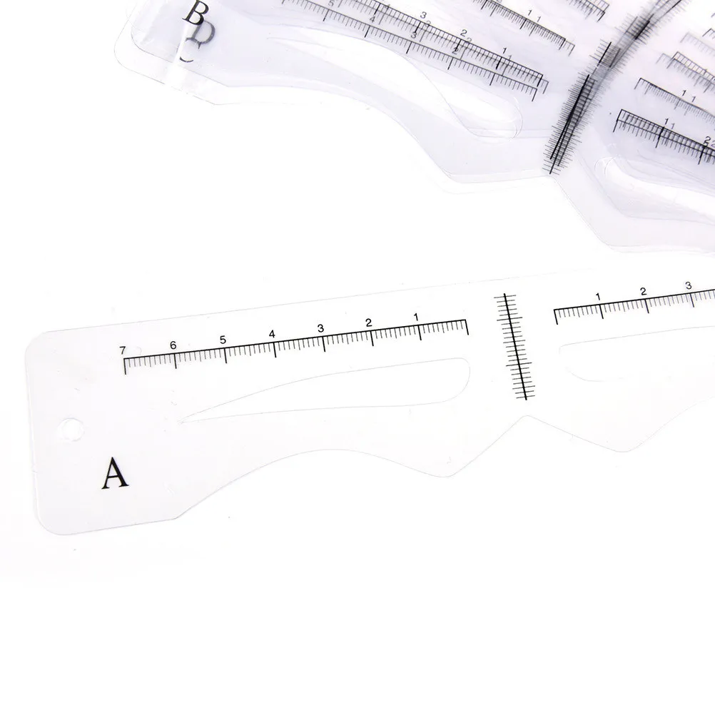1Set Eyebrow Templates Stencils with Headband Reusable Brow Shaping Tools for Salon Personal Use Eyebrow Cards