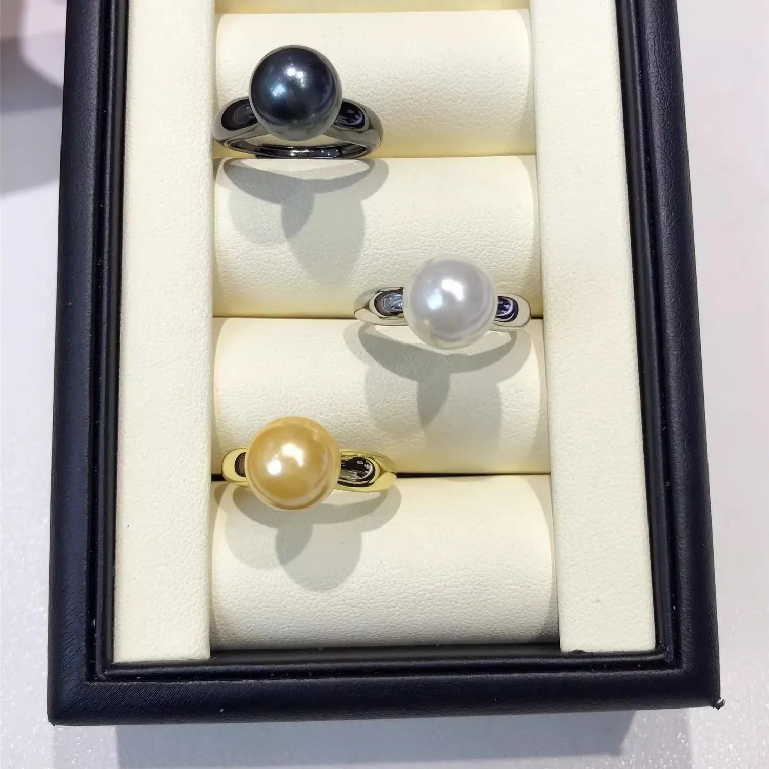 

MeiBaPJ 10mm Freshwater Pearl Fashion Simple RING DIY 925 Silver Holder Setting Fine Wedding Jewelry for Women
