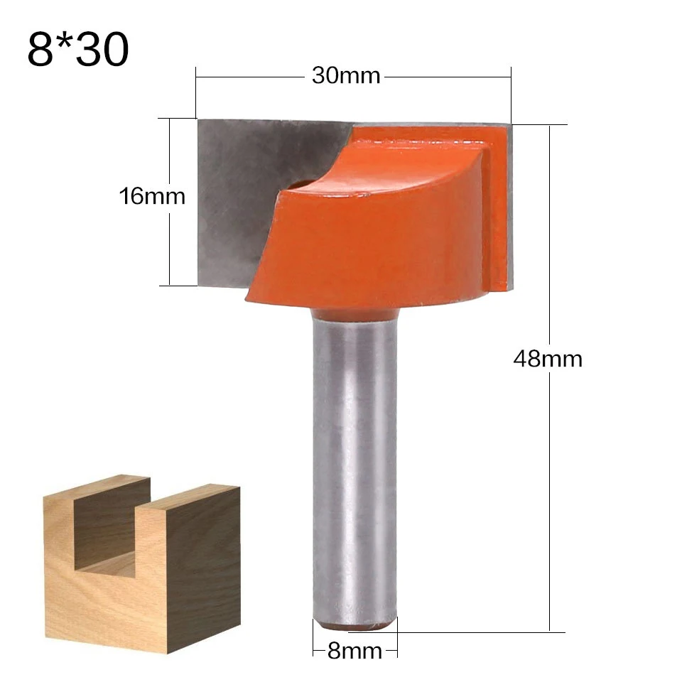 6/8mm Schaft Reinigung Bottom Gravur Router Bit Holzbearbeitung Werkzeug Vhm Holz Fräsen Cutter End Mühle 18mm 20mm 30mm 32mm – Detail 9