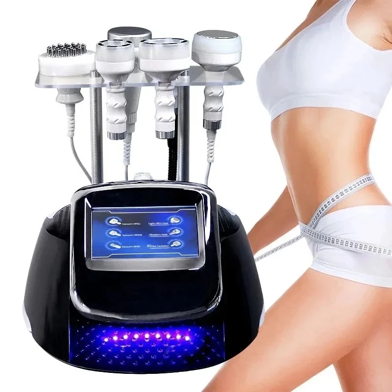 

NEW 6 in 1 Ultrasonic 80K Cavitation Radio Frequency RF Face Lifting Weight Loss Slimming Machine Vibration Vacuum Body Massager