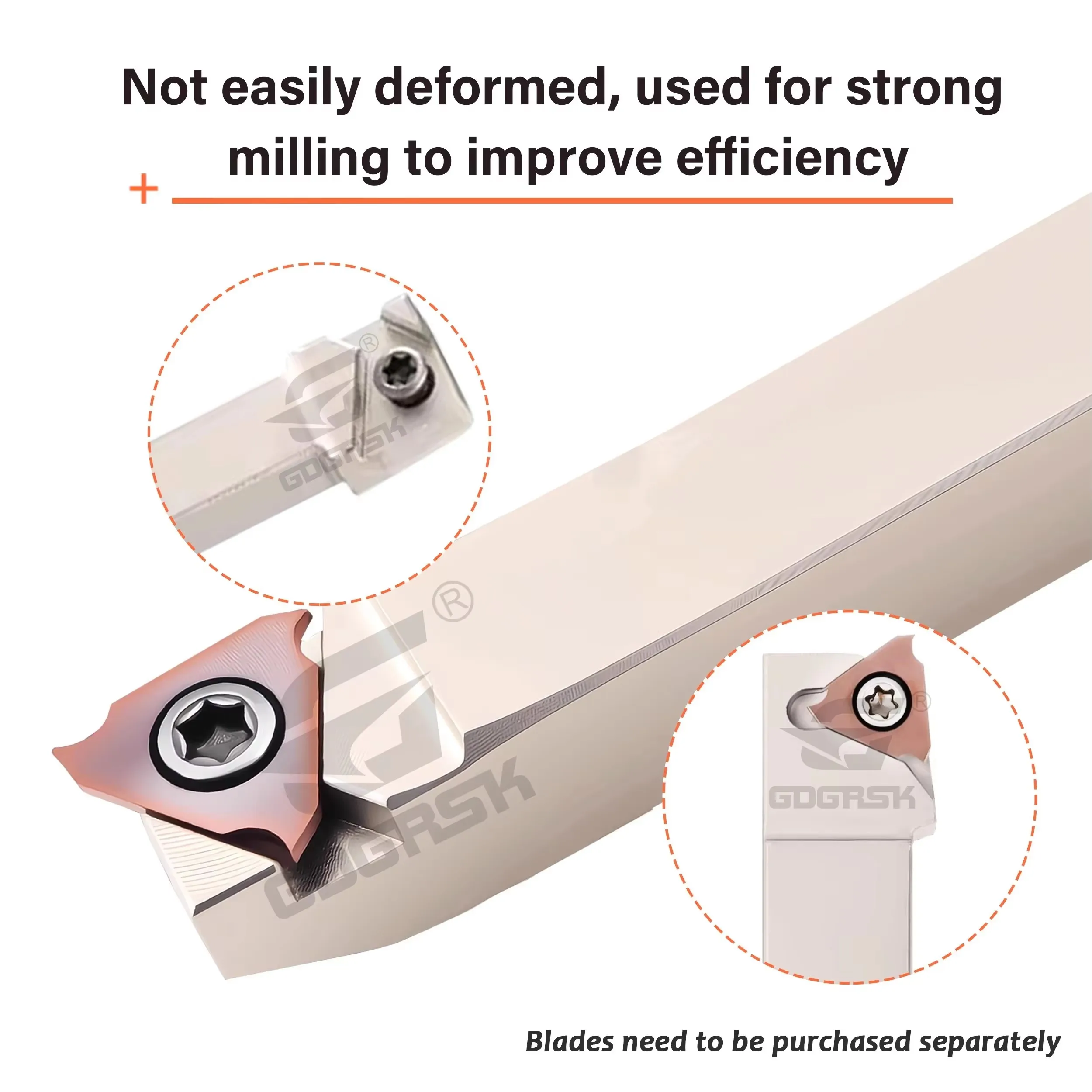 Heart Moving Machine Shallow Groove Knife Rod KTGFR1010/1212/1616/2020JX16-F Numerical Control Outer Diameter Grooving Tool Rod