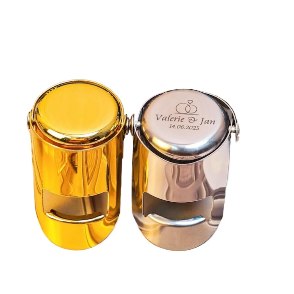 Bouchon de bouteille de vin personnalisé en acier inoxydable, bouchon en liège pour bouteille de bière, bouchon de Champagne, outils de Bar, bouchon de bouteille d'étanchéité