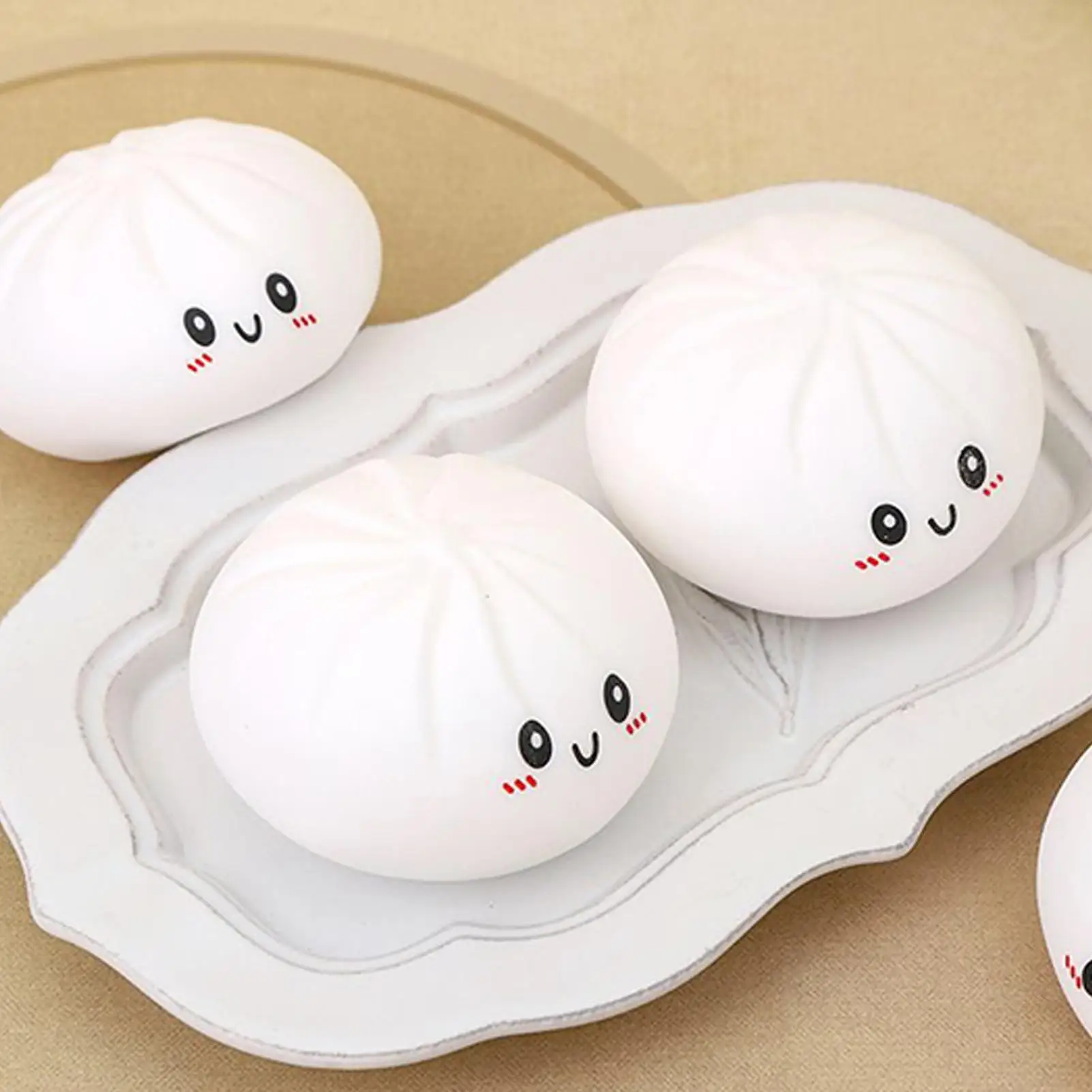 감각 완화 장난감 재미있는 부드러운 현실감 있는 찐빵 모양 스퀴즈 피젯 토이 소년 소녀 어린이 청소년 성인 학생용