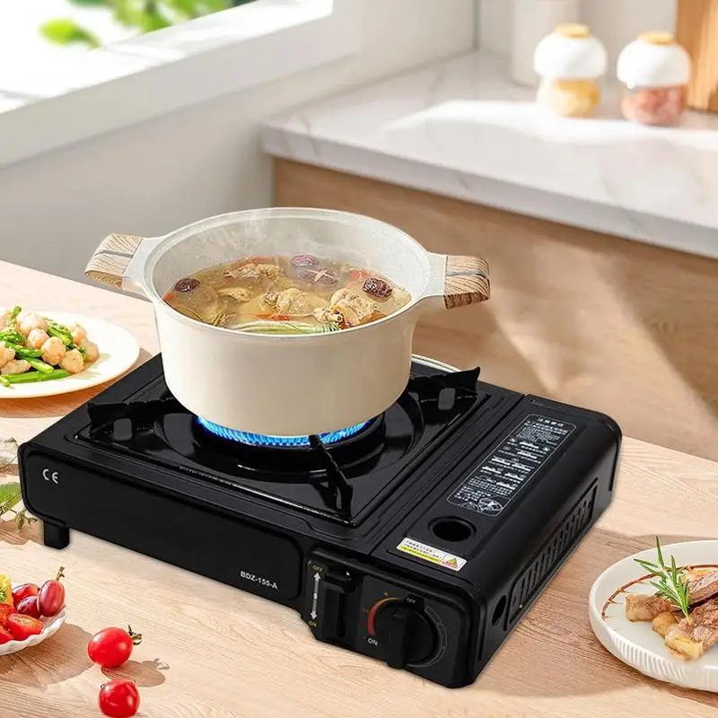 

Propane Stove Camp Stove Automatic Ignition Windproof Precise Heat Control Cooker For Outdoor Cooking Backpacking Hiking