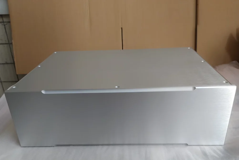 

Silver full aluminum blank panel power amplifier chassis large capacity amplifier install case 430*130*308mm