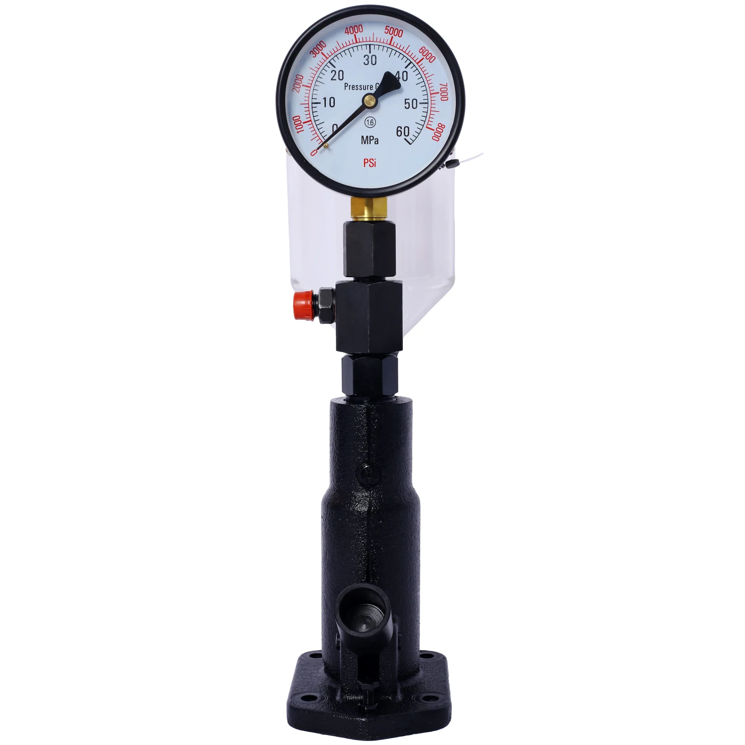 400Bar 6000PSI Fuel Injector Nozzle Tester Professional Auto Repair Tool with Dual Scale Gauge for Tractors Nozzle Pop Pressure