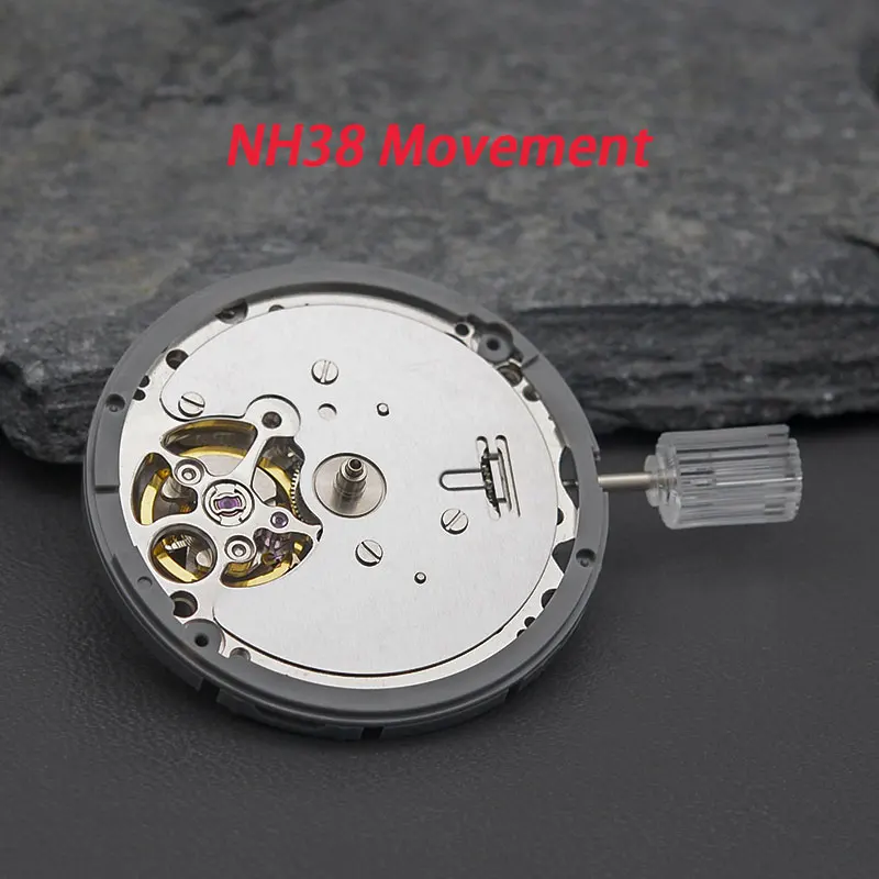 Japan Original NH38 Automatic Movement  Self-wind Mechanical With Oscillating Weight Modified Rotors High Accuracy Watch