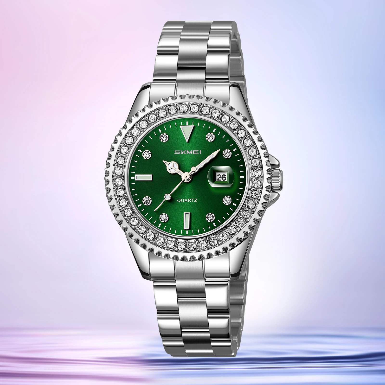 

SKMEI 9416 Quartz Wristwatch With Protective Box 3Bar Waterproof Female Women Fashion Watch Clock Timer Date Calender Display