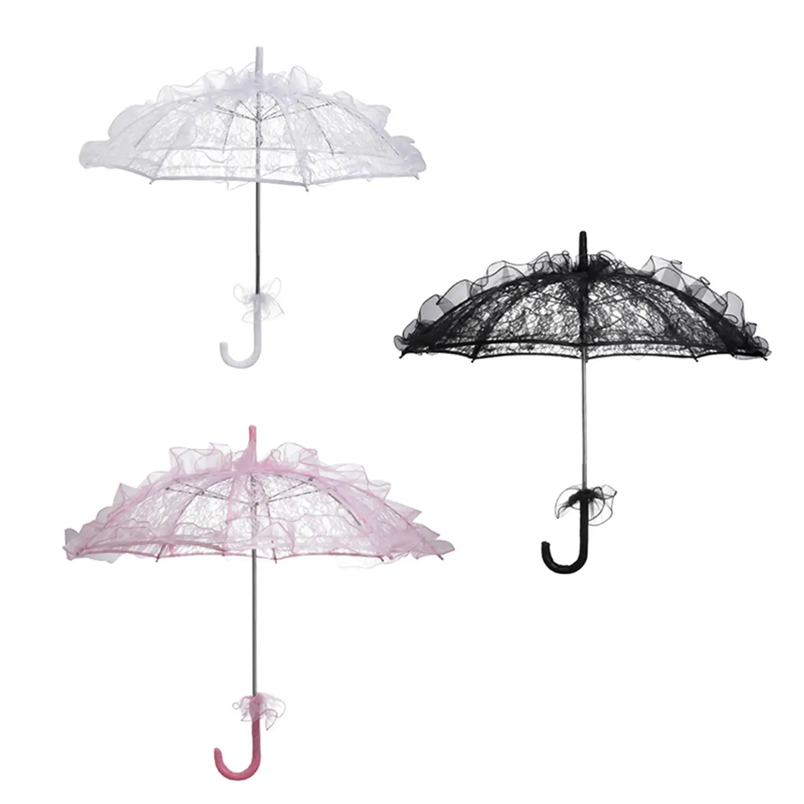 Handmade Lace Umbrella Parasol Decoration Dancing Wedding Bridal Party