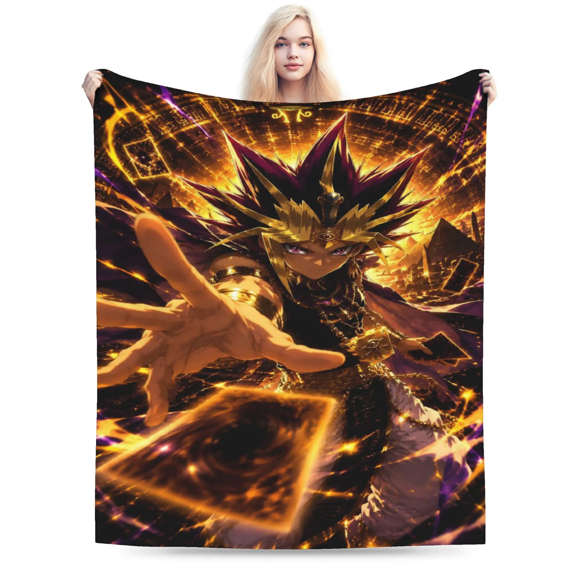 Yu-Gi-Oh  Accessories Blanket Warm Cozy Fluffy  Throw Blankets for Living Room 50x60 Inches Multi-size Bedding Throws