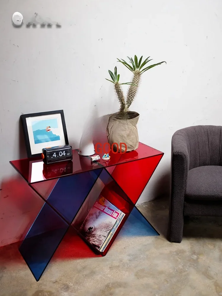 الشمال الإبداعية وحدة التحكم الجداول الاكريليك اللون رف الكتب غرفة المعيشة طاولة جانبية وحدة التحكم المنزلية