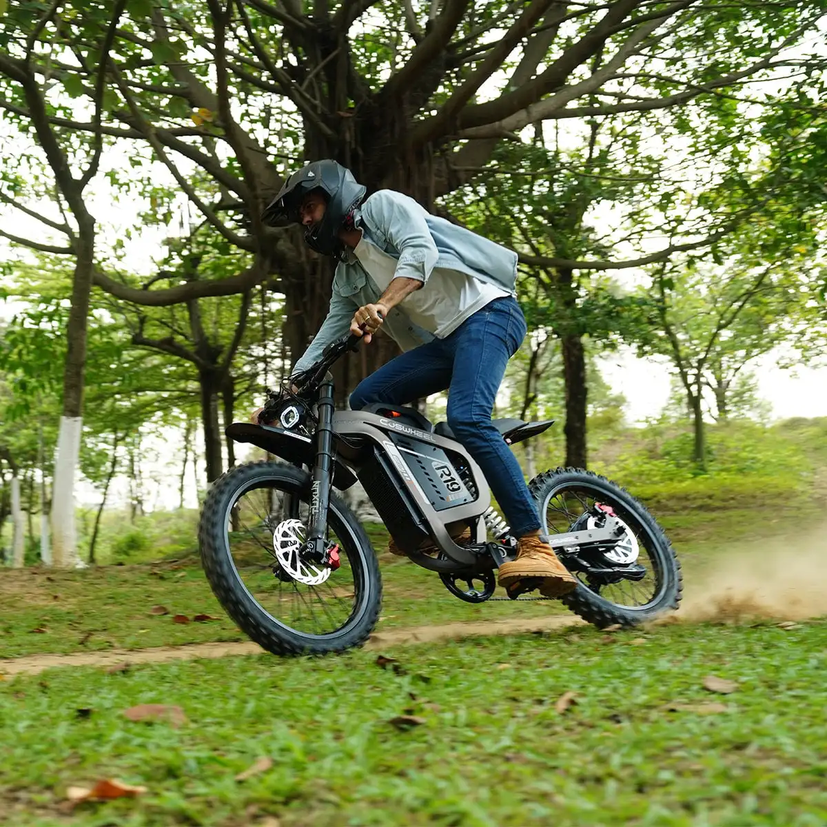 COSWHEEL R19 Electric Bike Motorcycle, 9000W Peak 72V 40Ah Lithium Battery 2880Wh, Adult Mountain Ebike, Electric Moped, Road E-Bike, Off Road Electric Bicycle, Fast Long Range Commuter Electric Dirt Bike Scooter for Men Women Adults Travel High Speed